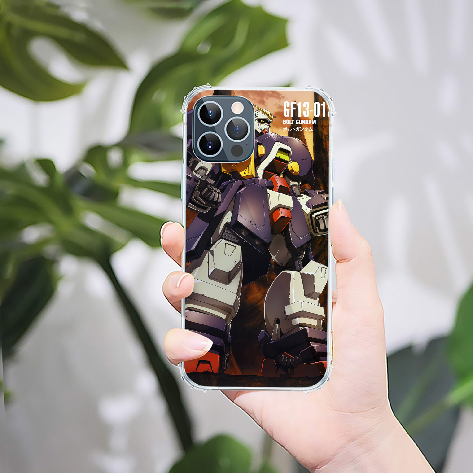 （画像用） 機動戦士ガンダム Mobile Suit Gundam 【iPhone 12シリーズ対応】透明スマホケース（クリアソフトケース）